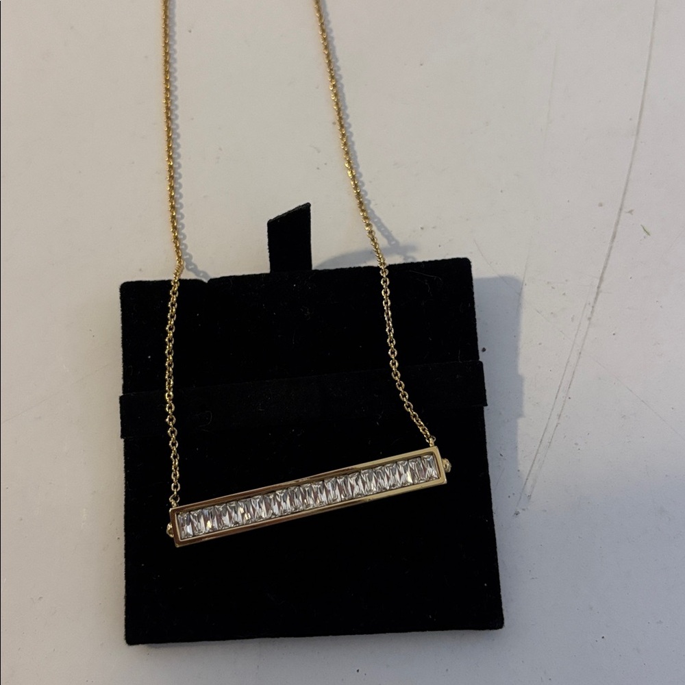 Alexis Bittar Crystal Bar Necklace